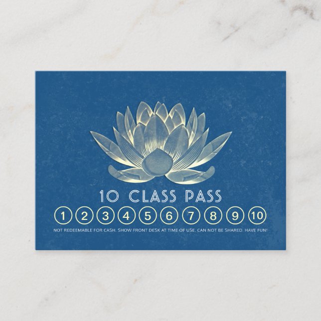 Tarjeta De Fidelización Cita de Lealtad de Clase Yoga Studio Lotus (Anverso)
