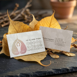 Tarjeta De Fidelización Clase de estudio de yoga Pase de meditación Pose H