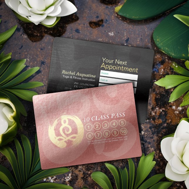 Tarjeta De Fidelización Clase de Instructor de Meditación de Yoga Clase Pa (Subido por el creador)