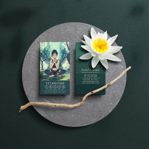 Tarjeta De Fidelización Clase de Instructor de Reiki Meditación Yoga en el