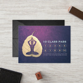 Tarjeta De Fidelización Clase de Yoga Paso Lealtad Nombramiento Cortar hoj