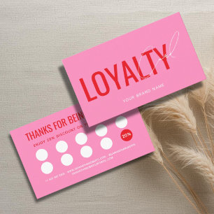Tarjeta De Fidelización Cliente rosa profesional moderno