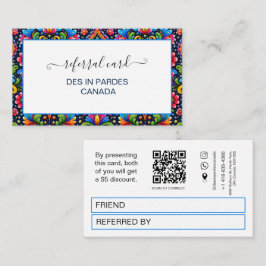 Tarjeta De Fidelización Código Qr de arte de camión con patrón personaliza