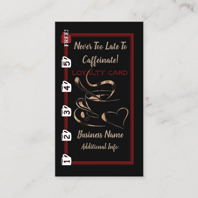 Tarjeta De Fidelización Coffee Love Loyalty Card 2 (Anverso)