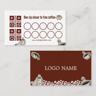 Tarjeta De Fidelización Coffee Loyalty Card | One Sip Closer to Free Coffe