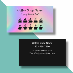 Tarjeta De Fidelización Coffee Shop Customer Rewards Bulk Business Cards