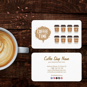 Tarjeta De Fidelización Coffee Shop Cute Loyalty Card