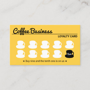 Tarjeta De Fidelización Coffee Shop Gold Customer Loyalty Punch Card