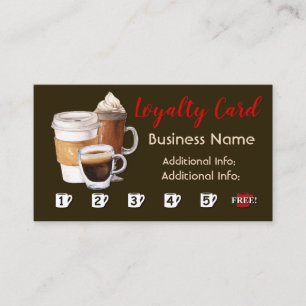 Tarjeta De Fidelización Coffee Shop Loyalty Card 3