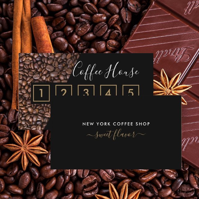 Tarjeta De Fidelización Coffee Shop Loyalty Card - Coffee Bean (Subido por el creador)