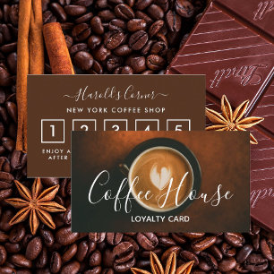 Tarjeta De Fidelización Coffee Shop Loyalty Card - Coffee Cup