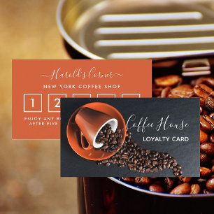 Tarjeta De Fidelización Coffee Shop Loyalty Card - Coffee Mug