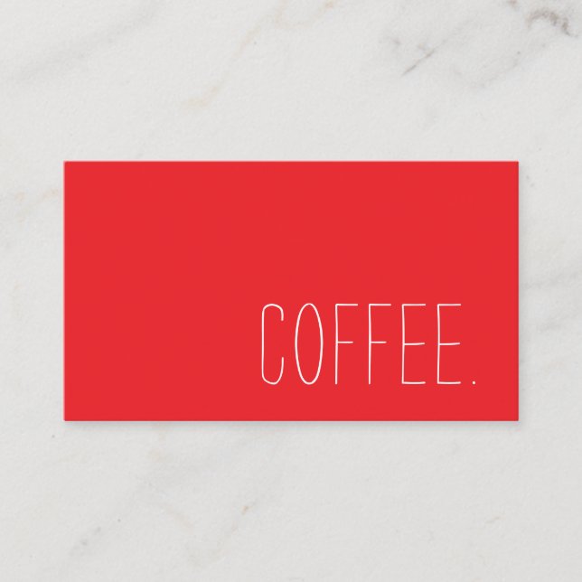 Tarjeta De Fidelización Coffee Shop Loyalty Simple Punch (Anverso)