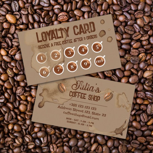 Tarjeta De Fidelización Coffee Stains (Subido por el creador)