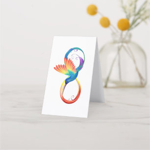 Tarjeta De Fidelización Colibrí arcoiris con símbolo Infinity