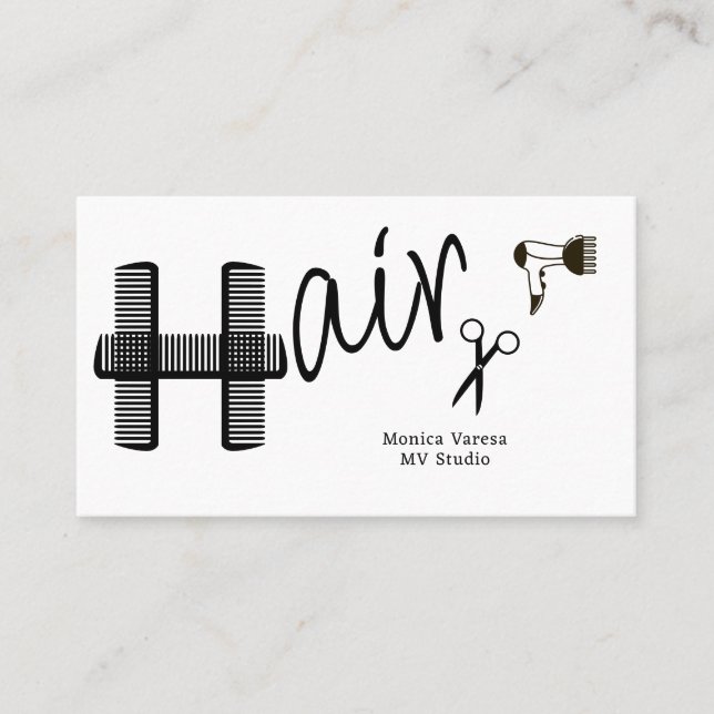 Tarjeta De Fidelización Comb Hair Stylist Hairdresser Flat Loyalty Card (Anverso)