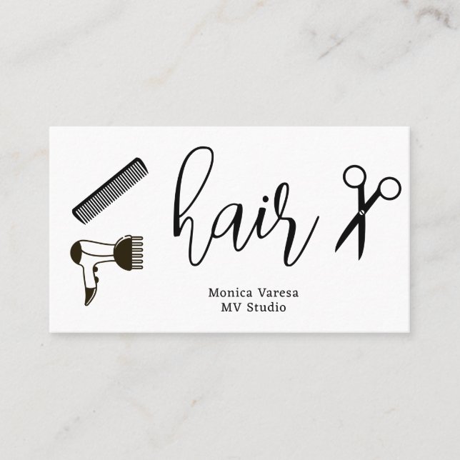 Tarjeta De Fidelización Comb Hair Stylist Hairdresser Flat Loyalty Card (Anverso)