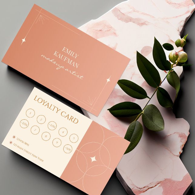 Tarjeta De Fidelización Comercialización moderna de artistas de maquillaje (Subido por el creador)