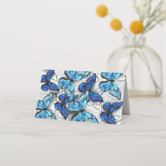Tarjeta De Fidelización Composición de las mariposas blancas y azules (Anverso)