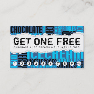 Tarjeta De Fidelización consiga un HELADO libre