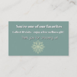 Tarjeta De Fidelización Consultor de Bienestar de la Atención Zen Lotus Ve