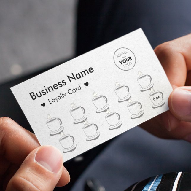 Tarjeta De Fidelización Copas de café con papel de Kraft gris (Subido por el creador)