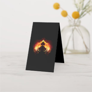 Tarjeta De Fidelización Corazón de Fuego Ángel con Alas