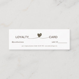 Tarjeta De Fidelización Corazón Simple Elegante
