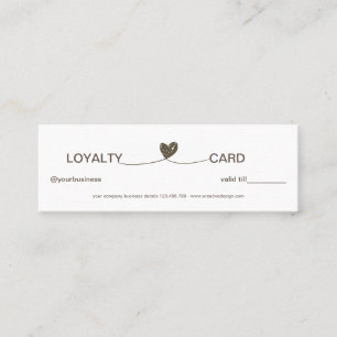 Tarjeta De Fidelización Corazón Simple Elegante