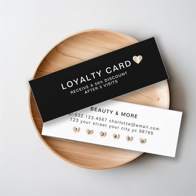 Tarjeta De Fidelización Corazón simple y elegante (Subido por el creador)