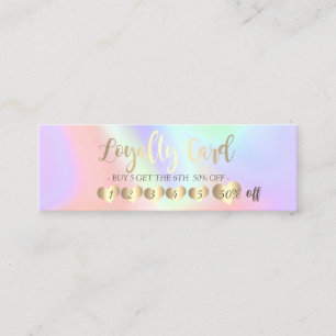 Tarjeta De Fidelización Corazones profesionales elegantes holográficos col