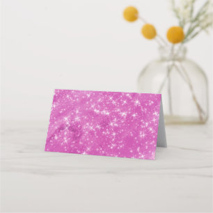 Tarjeta De Fidelización Crear su propio Purpurina magenta en blanco