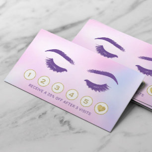 Tarjeta De Fidelización Criba a los artistas color agua salon rosado lealt