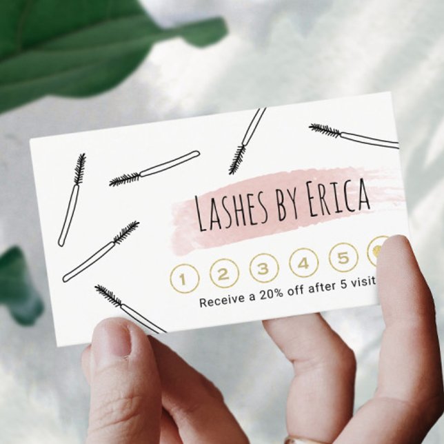 Tarjeta De Fidelización Cristales Artista de maquillaje Cute Lash Bar Leal (Subido por el creador)
