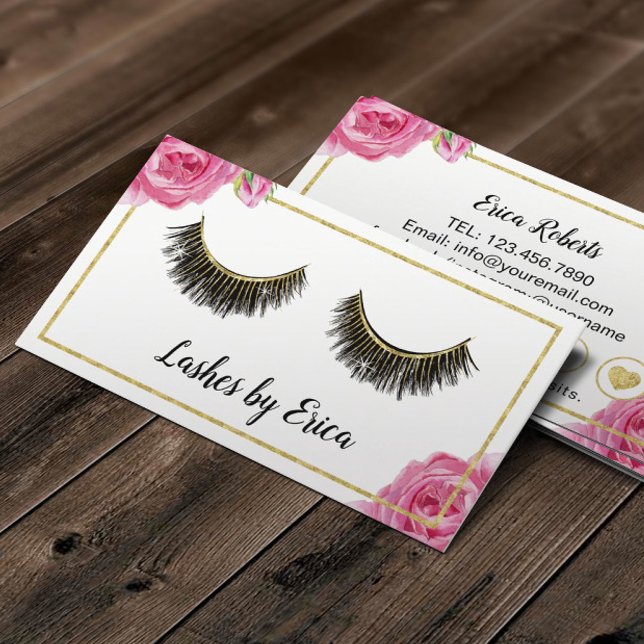 Tarjeta De Fidelización Cristales Artista de maquillaje Lealtad Floral Vin (Subido por el creador)