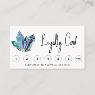 Tarjeta De Fidelización *~* Críticos Cósmicos Blue Crystals QR LOGO Reward