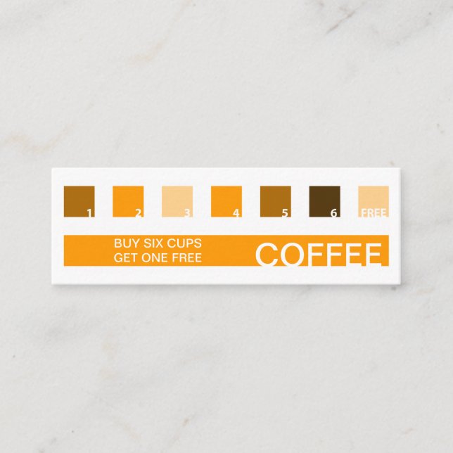 Tarjeta De Fidelización Cuadrados mod. de apreciación de clientes de COFFE (Anverso)