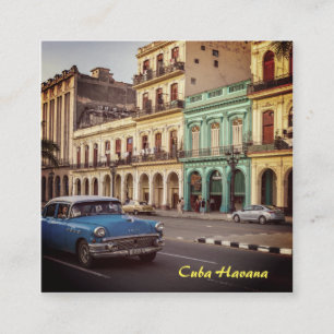 Tarjeta De Fidelización Cuba La Habana Vintage Classic Car Cityscape