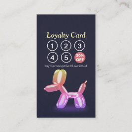 Tarjeta De Fidelización Cuidado de mascotas con baño y creciente puntería 