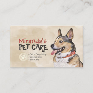 Tarjeta De Fidelización Cuidado de mascotas con baño y creciente puntería 