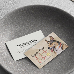 Tarjeta De Fidelización Cuidado de mascotas con baño y creciente puntería 