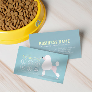 Tarjeta De Fidelización Cuidado de mascotas con baño y creciente puntería
