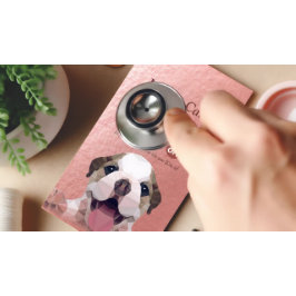 Tarjeta De Fidelización Cuidado de mascotas con baño y creciente puntería 