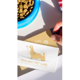 Tarjeta De Fidelización Cuidado de mascotas con baño y creciente puntería 