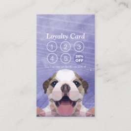 Tarjeta De Fidelización Cuidado de mascotas con baño y creciente puntería 