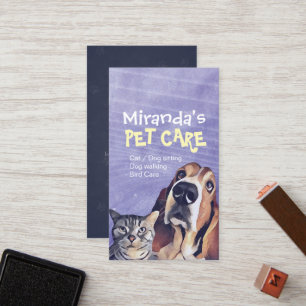 Tarjeta De Fidelización Cuidados de mascotas para perros gatos