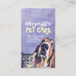 Tarjeta De Fidelización Cuidados de mascotas para perros gatos