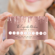 Cupcake Rose Gold Glitter Drips Panadería Pasteler