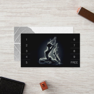 Tarjeta De Fidelización Curador de Reiki de yoga, una pierna de paloma
