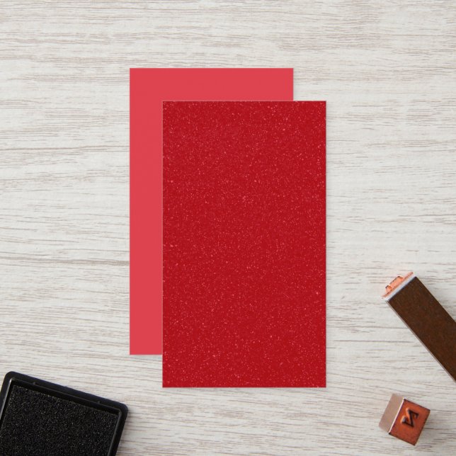 Tarjeta De Fidelización Custom Glitter Red Flat Loyalty Card (Anverso/Reverso In Situ)